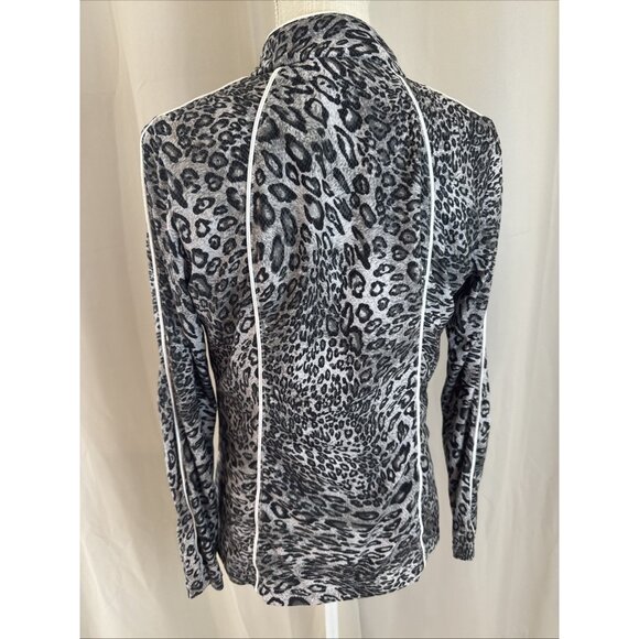 Neiman Marcus Exclusive Leopard Print Zip-Up Jacket  Womens Size S - Picture 3 of 9